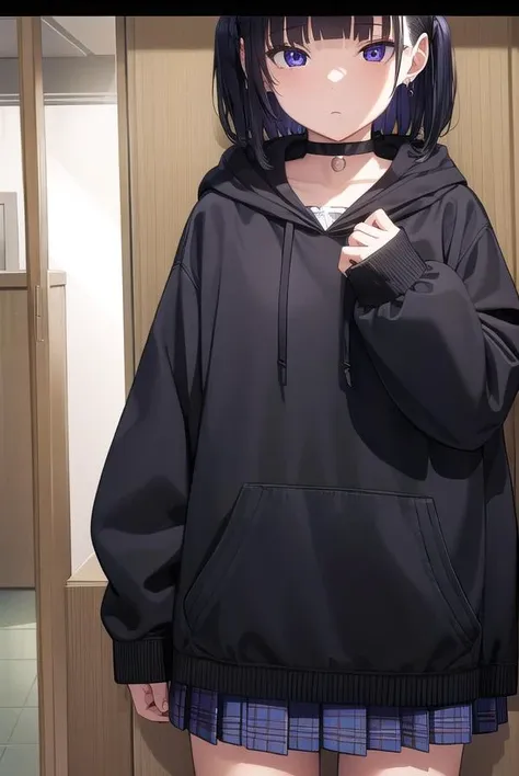 noakashihara, <lyco:noakashihara-lyco-nochekaiser:1>,
noa kashihara, bangs, black hair, twintails, medium hair, piercing, ear piercing, (purple eyes:1.1), earrings,
BREAK skirt, long sleeves, choker, hood, collar, sleeves past wrists, hoodie, plaid skirt,
BREAK indoors,
BREAK looking at viewer, (cowboy shot:1.5),
BREAK <lyco:GoodHands-beta2:1>, (masterpiece:1.2), best quality, high resolution, unity 8k wallpaper, (illustration:0.8), (beautiful detailed eyes:1.6), extremely detailed face, perfect lighting, extremely detailed CG, (perfect hands, perfect anatomy),