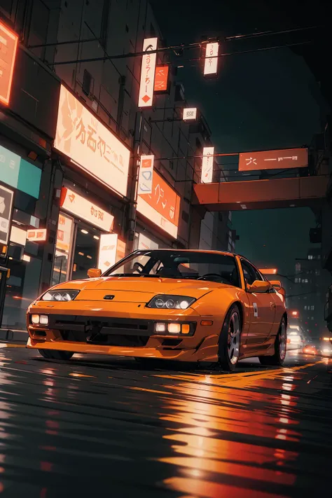 1 car, night city,epic photo, <lora:80'sFusion:0.7>, <lora:300ZX:0.7>