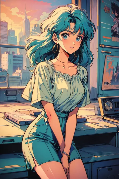 (80's, retro, city pop poster:1.5), (album cover), (masterpiece, best quality), (anime, illustration), (pastel colors:1.4),
best photo pose, dynamic angle,
girl, solo, smile, perfect detail eyes, delicate face,
high fashion, <lora:add_detail:0.5>, <lora:80'sFusion:0.6>