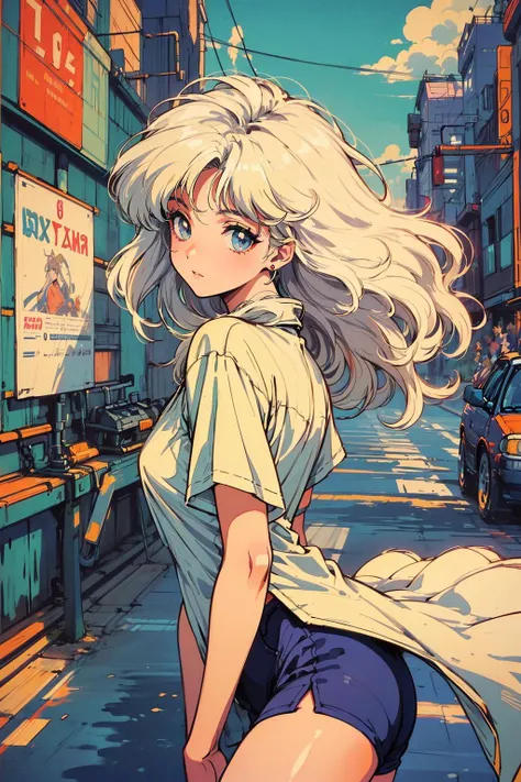 (80's, retro, city pop poster:1.5), (album cover), (masterpiece, best quality), (anime, illustration),
best photo pose, dynamic angle, cowboy shot,
girl, solo, smile, perfect detail eyes, delicate face, blue eyes,
high fashion, <lora:add_detail:0.5>, <lora:80'sFusion:0.6>