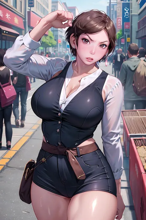 masterpiece, best quality,1girl,young girl,brown eyes,short hair,angry _face,shiny skin,(nice leg line:1.3),thin waist,huge breasts,
BREAK
Cyberspace lawyer, Cyber law, digital rights, privacy, cybersecurity regulations, intellectual property.
BREAK
around crowd:1.1,depth of field,looking at viewer,standing,from above,upper body