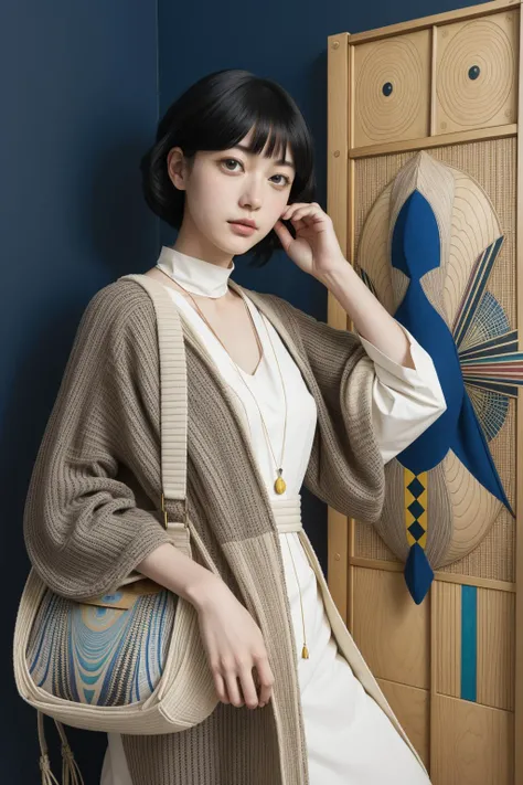 1girl, Ikenaga Yasunari, Arts and Crafts Movement, Rebecca Sugar, Organic, made of Wires, Jean Metzinger, Land Art, Isaac Grünewald, Synthpunk, Virginia Frances Sterrett, Cloisonnism, Ambrotype, Naoki Urasawa, Christcore, Kevin Sloan, De Stijl, Nele Zirnite, Rave Fashion, halftone texture, New Wave ([Duffel bag|Scarecrow]:1.3) , the Duffel bag is very Post-Impressionism and Radiant, it is engraved with Zebra and Gray patterns, it is covered in Cobwebs, Christian Schad, Memecore Art, Franz Sedlacek, Dieselpunk, Bridget Bate Tichenor, 50s Art, Euan Uglow, Rusticcore, Alex Grey, Neo, Rachel Whiteread, Hippiepunk, Yasuhiro Nightow, Panfuturism, Caspar David Friedrich, Voxel Art, Philippe de Champaigne, Berlin Secession, Yoann Lossel, Dragonpunk, Yoshikazu Yasuhiko, Goth Art