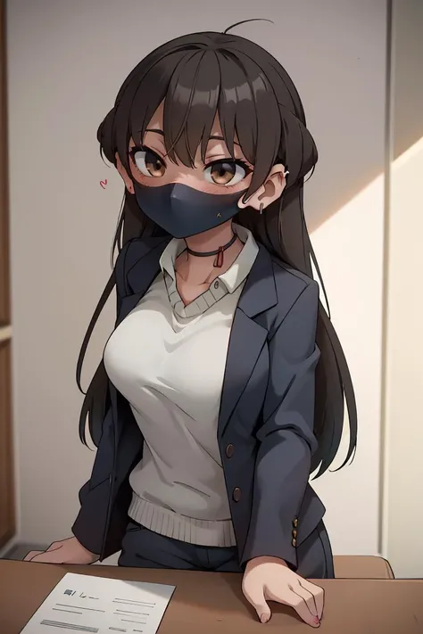 (masterpiece, best quality), 1girl, <lora:KonataV11:1> konata \(kankin jk\), mouth mask