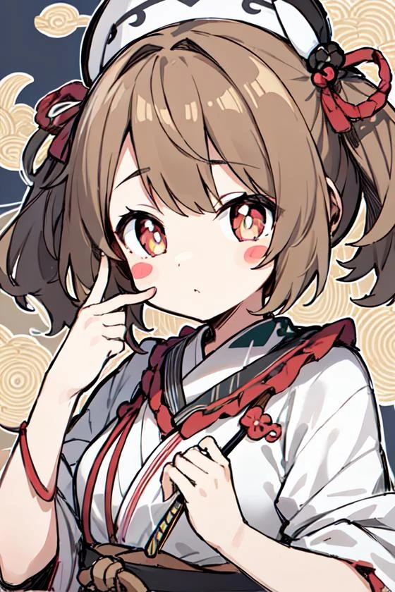 masterpiece,best quality,upper body,1girl,Sheath dress with ruffle detailing,white theme,ukiyo-e,rotational symmetry,light brown hair,symbol-shaped pupils,blush stickers,rotated
Negative prompt: (EasyNegative), (bad-hands-5), an6, verybadimagenegative_v1.3, (worst quality, low quality:1.2), (missing fingers, missing hands, missing legs:1.4) (extra limbs, extra fingers, extra hands, extra legs:1.4), (mutate fingers, mutated hands, mutated legs:1.4), (malformed hands, malformed fingers, malformed legs:1.4), (poorly drawn hands, poorly drawn face), (text, signature, watermark, username),nsfw,
Steps: 20, Sampler: DPM++ 2M Karras, CFG scale: 5, Seed: 2217744296, Size: 512x768,