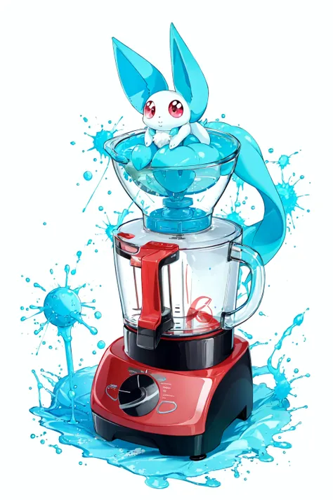 Liquified Carbuncle,pokemon creature stuck in food processor,<lora:CARBIE_BLENDER:0.5>