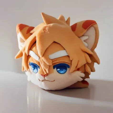 score_9, score_8_up, score_7_up, score_6_up,
, milkytiger, tiger ears, tiger boy, white eyebrows, blue eyes, 1boy, solo, ((haunted bean plushie))
