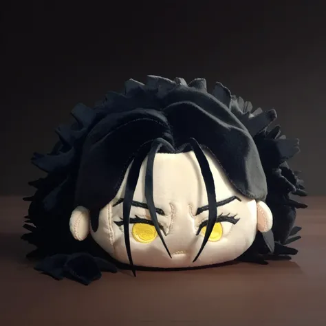 score_9, score_8_up, score_7_up, source_anime, androgynous, solo, <lora:NSLimstellaFE7:1> NSLimstellaFE7, black hair, long hair, yellow eyes, <lora:hauntedBeanPlushieThatWill_v10:1> haunted bean plushie