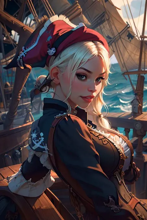 DEN_swedishkiller_OF,
((salty sea wench:1.2), (pirate:1.1) on a (dilapidated pirate ship:1.2), (buccaneer:1.2), pirate, (pirate ship:1.1), atmospheric, (rigging:1.2), (mast:1.1), ship:1.2),
bokeh, f1.4, 40mm, photorealistic, raw, 8k, textured skin, skin pores, intricate details <lora:epi_noiseoffset2:1>, epiCRealism <lora:ClothingAdjuster3:-1>