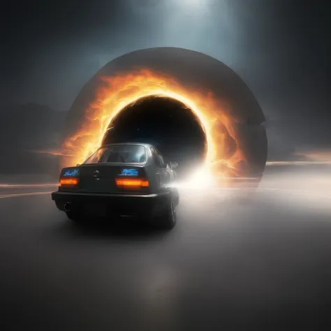 photo (BlackHole:1) a Car driving out of a Portal (CarXjohnson:1.1)