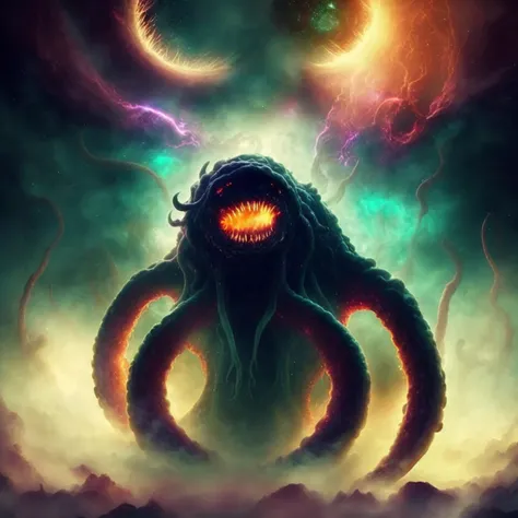 photo (BlackHole:1) Cult Leader summons the Beast from another dimension (TentacleBeast:1.1)