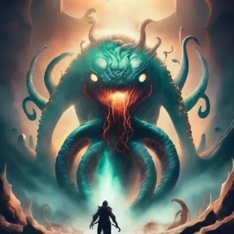photo (BlackHole:1) Cult Leader summons the Beast from another dimension (TentacleBeast:1.1)