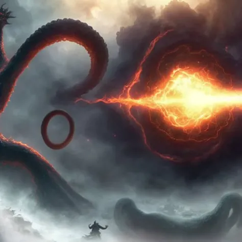 photo (BlackHole:1) Cult Leader summons the Beast from another dimension (TentacleBeast:1.1)