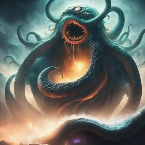 photo (BlackHole:1) Cult Leader summons the Beast from another dimension (TentacleBeast:1.1)