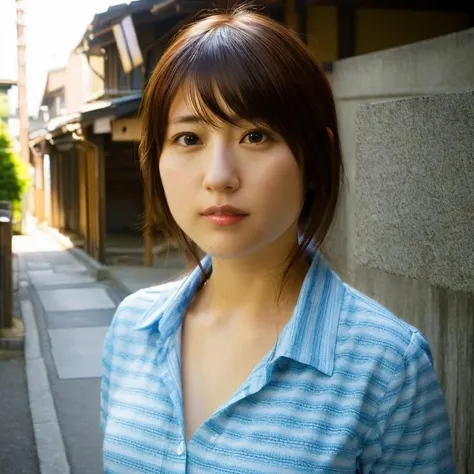 kasumiarimura,Hyper-detailed,hyper realistic,1girl,shirt, upper body <lyco:kasumiarimura_loha:0.7>