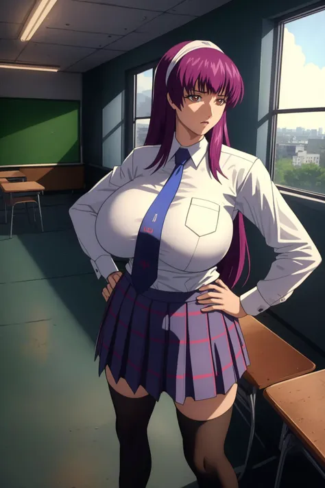 (((Upper Body、Shiny underwear、))、(((Accentuate your breasts)))、Highest quality, 8k, masterpiece :1.3)), whole body, Sharp focus :One Girl,Shiny skin,Sexy pose,Highest quality,Tabletop,shape,Very delicate and beautiful,Hmph,8k壁紙,wonderful,In detail,Official Art,Very detailedなティッカーUnity 8k壁紙,Incredibly ridiculous,Large file size,Very detailedな,High resolution,Very detailed,Beautiful detailed girl,Realistic,X-ray,The queue is full(((Uniform Blazer、mini skirt、Knee-high socks)))、(((Big Breasts)))、(((School、classroom)))、Cleavage 、((Purple Hair、Panties worn、Big Breasts))、Uniform Blazer、mini skirt、Knee-high socks、Sexy pose、hairstyle purple long hair、Hand2Book、