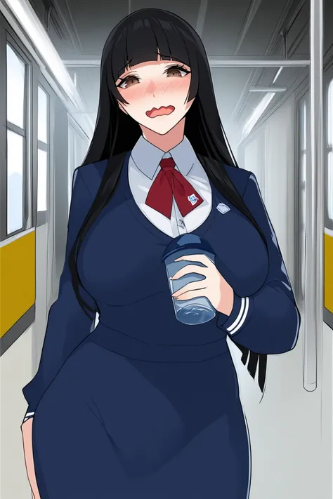 score_9, score_8_up, score_7_up, BREAK source_anime, solo, looking at viewer,
1girl,
BREAK
long hair, large breasts, brown eyes, blunt bangs, black hair, hime cut, sidelocks,
Train Conductor Uniform ,
wavy mouth, half opened mouth,
BREAK
Clinic,
<lora:fLikeRabbits-style:1>