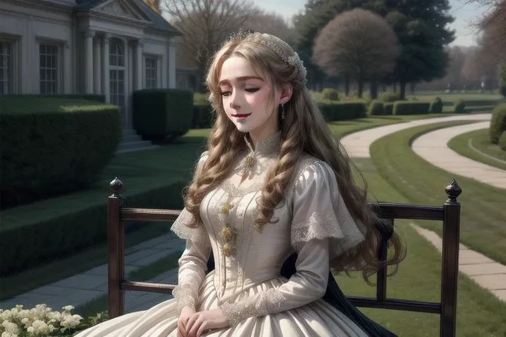 8k, masterpiece, intricately detailed,(victorian dress), <lora:victorian_dress-1.0:0.8>,bloom,sunlight,
soro,nordic girl,long hair,20yo,long hair, smile,close mouth,(Ophelia by John Everett Millais),
ââwhite roses,flower bed,sleeping in a ââwhite roses,
white Dress,cloak,lace,embroidery,brooch,earrings,cufflinks,chain<lora:more_details:1>