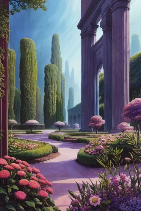 Printmaking, Hidden Realities, Ethereal Gardens, Watercolor, Rule of Thirds, Analogous, style of Wayne Barlowe, style of Stan Manoukian, featured on Renderman Community