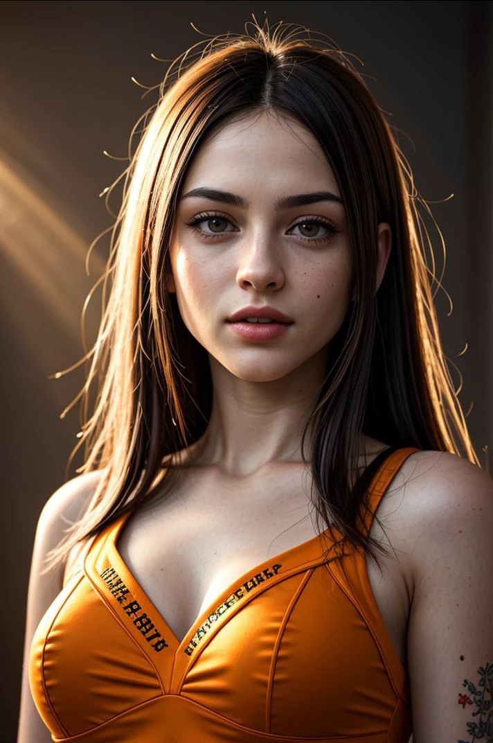 tv_Olesya_Khomu_aka_Mia_Trejsi_PS_V1, ,((wearing an orange and cheerleader costume)) , 35mm, F/2.8, ((Photo Focus, DOF, Aperture, insanely detailed and intricate, hypermaximalist, beautiful, revealing, appealing, attractive, hyper realistic, super detailed, heresy flares))(DOF, blurry background, sunset)(Lens Flare, Heresy flare and god rays:1.3), epiCRealism, epiCPhoto,, wrinkles:0.2, pores:0.2, <lora:epiNoiseoffset_v2Pynoise:1> Masterpiece, Best Quality, ultrarealistic photography, real life, colorful, amazing, perfect lighting, bright colors, dramatic, dynamic, cinematic lighting, hyperrealism, intricate details, epic, realism, <lora:LCM_LoRA_Weights_SD15:1> <lora:detail_slider_v4:0.5>