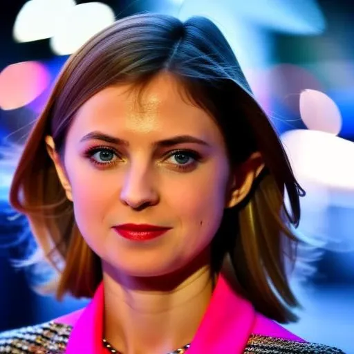 a picture of natpok, (Pale skin oily wet moist shiny sweat:0.8), (uneven skintone veins pale complexion:0.9), (dim lighting:1.2), (natural sunlight:1.1), strong shadows, dreamy eyes, neon Surat street night, d750 photo by Keos Masons, sharp focus, pastel dark cold lighting, kodak portra