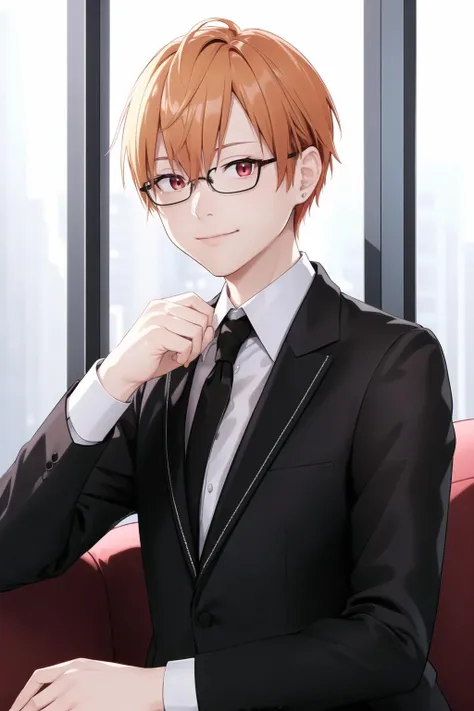 (Night:1.7),In high rise office,Beside the windows,
Sitting on a couch,holding a wine glass with wine,
business suit, Black_jacket,White_shirt,Black_tie,
<lora:Asian01-V1:0.4>,Glasses,<lora:Ashizawa_Saki_RIOT_MUSIC-KK77-V1:0.5>,
bangs, blonde hair,red eyes,short_hair,
1 Man, 30yo,male,looking at viewer,(upper_body:1.7), (Close-Up),
NSFW,official art,extremely detailed CG unity 8k wallpaper, perfect lighting,Colorful, Bright_Front_face_Lighting,
(masterpiece:1.0),(best_quality:1.0), ultra high res,4K,ultra-detailed,
photography, 8K, HDR, highres, absurdres:1.2, Kodak portra 400, film grain, blurry background, bokeh:1.2, lens flare, (vibrant_color:1.2)