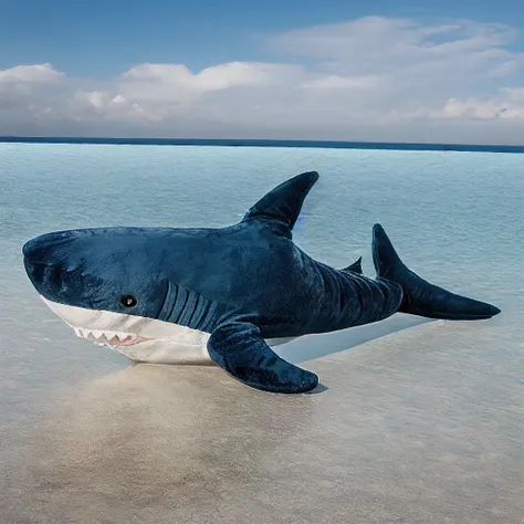 <lora:Blahaj:1> blahaj, shark, plush, swimming under the ocean, water, ripples, full body, photorealistic, Masterpiece, high quality, 4K
