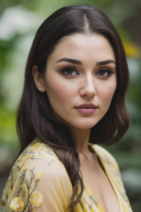 photoshoot of handeE2, detailed skin texture, (blush:0.2), (goosebumps:0.3), (yellow floral dress), subsurface scattering, Photorealistic, Hyperrealistic, Hyperdetailed, analog style, hip cocked, demure, detailed skin, matte skin, soft lighting, subsurface scattering, realistic, heavy shadow, masterpiece, best quality, ultra realistic, 8k, golden ratio, Intricate, High Detail, film photography, soft focus