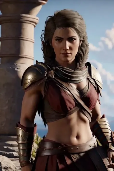 Very sexy, NSFW (Not Safe for Work), image of Kassandra from Assassin's Creed Odyssey.

A highly detailed and attractive representation of Kassandra, the protagonist from Assassin's Creed Odyssey.

((Targeted Character:1.3)), ((Assassin's Creed Odyssey:1.3)), ((Sexy:1.2)), ((Very attractive:1.3)), ((NSFW:1.2)), ((Detailed:1.3)), ((Realistic:1.3)), ((Anatomically accurate:1.3)), ((Photorealistic:1.4)), ((Masterpiece:1