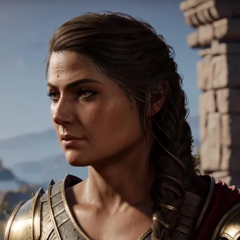 <lora:kassandra:0.7>,[ warrior woman with athletic body],[spartan],kassandra from Assassin's Creed Odyssey,[armour],[acient greek],4k,sharp image,detailed
