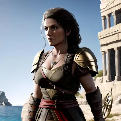 <lora:kassandra-hassaku:0.5>,[ warrior woman with athletic body],[spartan],kassandra from Assassin's Creed Odyssey,[armour],[acient greek],4k,sharp image,detailed,anime