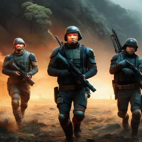 photo of (TwinRealms:1), epic composition, cinematic lighting, Incredible Heroic Soldiers of the (PromptHeist:1)