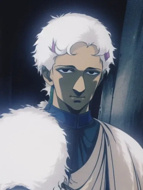 score_9, score_8_up, score_7_up, score_6_up, score_5_up, score_4_up, BREAK source_anime, (best quality:1.1), (masterpiece:1.4), , upper body, depth of field, 1boy, solo, male focus, <lora:killua_zoldyck_pony:0.9>, killua_zoldyck, white hair, blue eyes, mummy costume, cyberpunk, Hands clasped in front, showing attentiveness, <lora:sdxl_lightning_8step_lora:1>