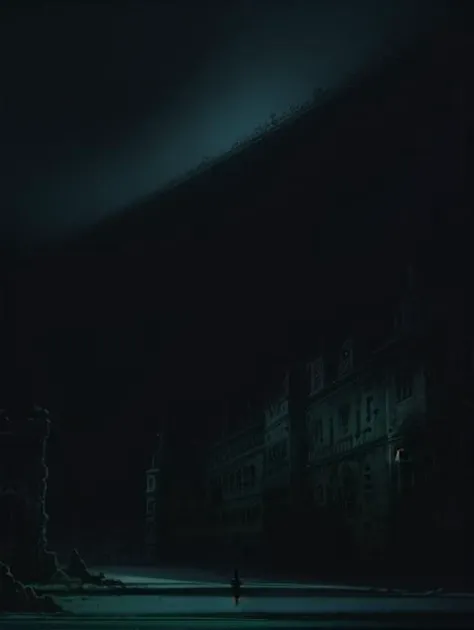 (((lost girl))) ((vast)) (((ancient))) (decrepit) (((gothic))) ((surreal scenery)) ((at night)) ((shadows)) (((blue colored))) <lora:Egg V - 2nd training:1.2>