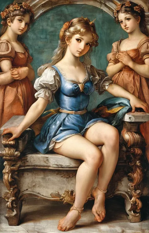 masterpiece,best quality,<lora:tbh193-sdxl:0.9>,illustration,style of Michelangelo Buonarroti, portrait of idolmaster cinderella girls,