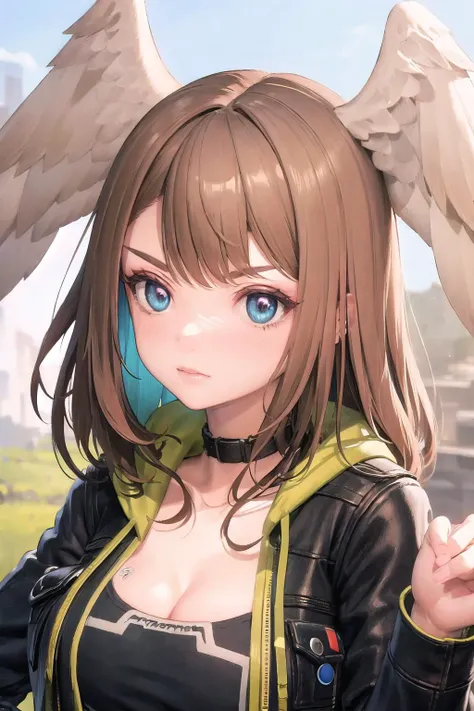 casual, multicolored eyes
