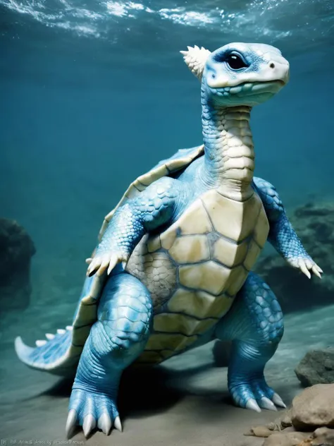 realistic photo of a humanoid turtle Lapras hybrid, anthro creature