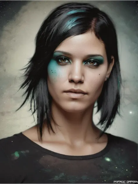 mid shot portrait photo of andreja from starfield, Patrice Murciano style makeup, photographed by Pascele Campion