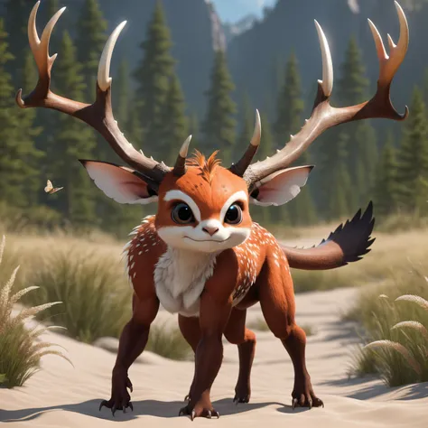 [from:beautiful|ugly|0.5|hot|0.3|attractive|0.7|gorgeous|0.4], [from:flying|swimming|0.6|running|0.2|jumping|0.8|gliding|0.3] creature with [from:wings|fins|0.5|paws|0.2|claws|0.7|feet|0.4], [from:furry|sleek|0.4|shiny|0.3|colorful|0.6|feathery|0.2] body, and [from:bright|dark|0.5|vibrant|0.3|dull|0.7|glowing|0.4] eyes. It has [from:sharp|blunt|0.5|long|0.3|short|0.7|curved|0.4] [from:teeth|fangs|0.5|claws|0.2|antennae|0.7|tusks|0.4] and [from:large|small|0.5|enormous|0.3|tiny|0.7|gigantic|0.4] [from:ears|tail|0.5|wings|0.2|antlers|0.7|horns|0.4]. Its [from:movement|behavior|0.5|sound|0.3|appearance|0.7|habit|0.4] is [from:graceful|clumsy|0.5|stealthy|0.3|playful|0.7|aggressive|0.4]. This creature is truly a marvel of nature!, masterpiece, best quality, detailed, realistic, 8k UHD, high quality, lifelike, precise, vibrant, absurdres, SimplepositiveXLv1
