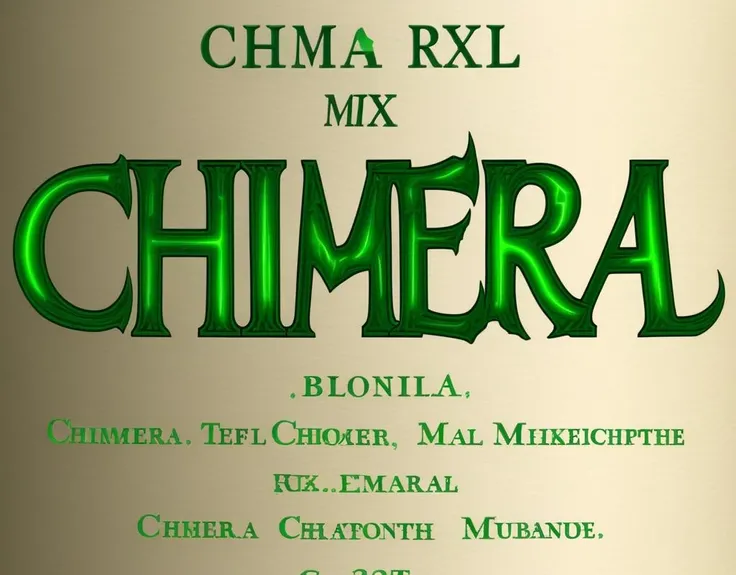 Text (("Chimera MixL")) witting with green orcish letters