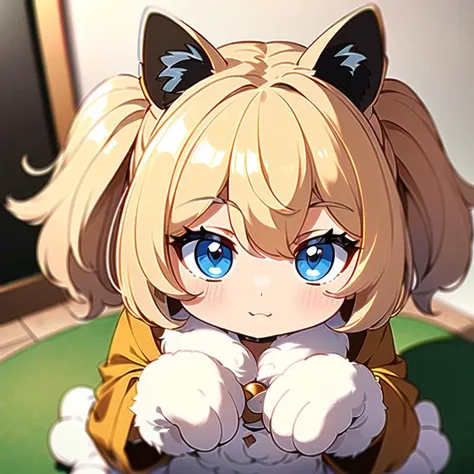 [indoor  : HDR, beautiful face, highres, natural hair : 0.35], highres, best quality, ultra-detailed, 8k,
[[cute_dog:1.25|girl with animal ear] :  solo, 1girl, detailed face:0.25], [cute_dog:1.2, on all four: cute_dog: 0.35], from above, masterpiece, [perfect anatomy, (perfect hand:0.6) :  (perfect hand:0.8): 0.1]
