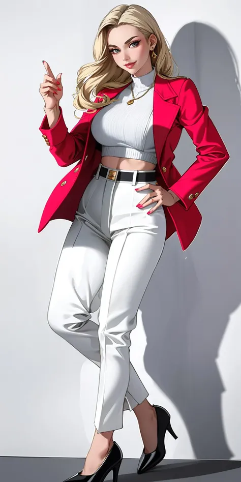 ((Masterpiece, best quality)),edgQuality,smirk,smug,
edgCJ, a woman in a jacket,pants,heels,wearing edgCJ,chic jacket
<lora:edgChicJackets:0.86>
