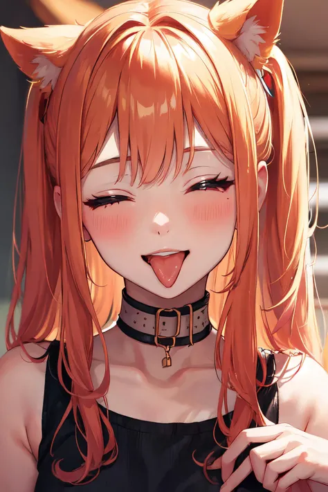 <lora:ddw_v1:0.75>, wink, one eye closed, playful smile, tongue out,, masterpiece, best quality, absurdres, highres, 4k, ray tracing, intricate details, highly detailed, (1girl:perfect face, cute, small breasts, long ginger hair, petite)