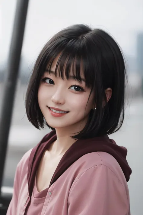 <lora:KunihiroHajime:1>hajime02, black hair,
(best quality, masterpiece, RAW photo,ultra-detailed:1.2), <lyco:GoodHands-beta2:1.0>,1girl,solo,looking at viewer,smile