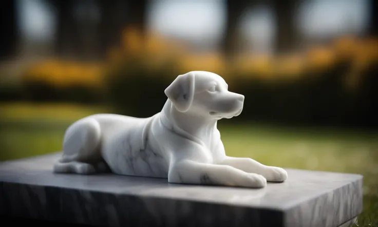 cinematic film still <lora:marblecarvingcd_xl-000006:0.6>,a statue of a dog made of (marblecarvingcd_xl,marble carving,crack:0.6,shiny:1.3) in park,no humans,long-focus,tilt-shift,outdoors,on lawn,full body,chinese zodiac,cutie,cute,still life,animal statue,front view,facing viewer,looking at viewer . shallow depth of field, vignette, highly detailed, high budget, bokeh, cinemascope, moody, epic, gorgeous, film grain, grainy, 8K, HDR, UHD, masterpiece, best quality, highly detailed, high resolution, finely detail, extremely detailed, ultra detailed, wallpaper
