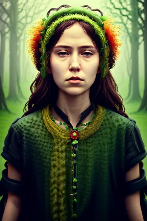 (Cinematic film still, RAW photo,:1.2) (flower godess1.2) (vines:1.3), wide shot photo of 50 y.o woman, (kitsch photoshoot:0.8), (fauvism:0.6) concerned look, scowl, pale skin, fit body, (full body), background is magical jungle, (high detailed skin:1.2), 8k uhd, dslr, soft lighting, high quality, film grain, Fujifilm XT3, hyper-realistic, (feminine figure:0.3), dystopia, colorgraded, (by Agnes Cecile:0.1), (by Zdzislaw Beksinski:0.2), (by Peter Max:0.1), volumetric fog, <hypernet:sxzBloom_sxzBloom:0.35>,<lora:lomodiffusionLora300_lomodiffusionLora300:0.4>, <lora:analogdiffusion_Lora300:0.75>, <lora:LuisapNijijourneyLORAV2_v2:0.25>, <lora:loraBasedOnPaintingsBy_zdzislawBeksinski:0.35>, <lora:dalcefopainting_Lora300:0.2>, <hypernet:LuisapPhotoclarity_v1:0.45>, <hypernet:LuisapProPortrait_v1:0.2>, <lora:photovintageLORA64_photovintagev15:0.2>, <lora:s1dlxbrewLora302_s1dlxbrewLora302:0.3>, sfw, clothed