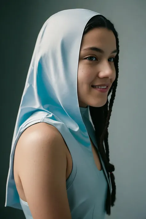 nun, cheeky smile, detailed bed room, brown dreadlocks, by Marcel Van Balken, Elisabeth Hase, by Simon Stalenhag, Wim Crouwel, Giuseppe Avanzi, Art of Brom. cosmic horror, negative space, colorgraded, Cinematic film still, analog style, RAW photo, hyper real photo, ultrarealistic uhd faces, 8k uhd, dslr, soft lighting, high quality, film grain, Fujifilm XT3, photographed on a Sony a7S III Mirrorless Camera, 50mm lens, F/2.8, HDR, hyper-realistic, colorgraded, volumetric lighting, volumetric fog, [moist], shallow depth of field, reflections, absurdres, fashion shot, psychedelic, 32-bit color palette, Naive art, [vibrant, vivid], realistic, pretty hand, Cinematic composition, editorial cover art,  <lora:braless_v11:0.45>, [professional makeup], Daguerreo Photography, pantone, <hypernet:sxzBloom_sxzBloom:0.3>,