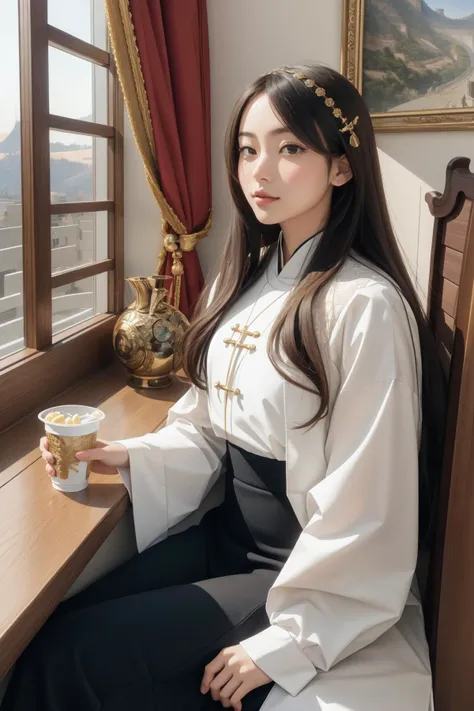1girl, [ (art by Anato Finnstark:0.8) | (Grant Wood:0.7) | (Mark Catesby:1.3) | (Dana Schutz:0.9) ], masterwork portrait, intricate details, close up of a Magnificent Narrative ([Saint George's|Great Wall of China]:1.3) in the distance there is an ice cream stand, award winning, crowded indoors and roots, at Sunset, Visual novel, Relieving, Surrealism Art, flat lighting, Circular polarizer, Ektachrome, quantum wavetracing, Elegant, 8K, Flickr, ornate, cityscape, cozy
