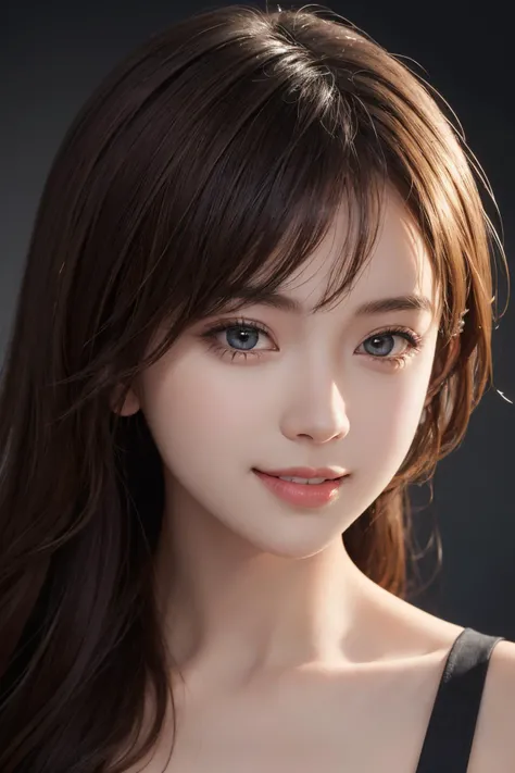 1girl, 18 years old girl, purely cute girl, prefect face, detailed beautiful face, large detailed brown eyes, gorgeous lips, smiling, busty, glossy white skin, from front, cowboy shot, look at viewer, (masterpiece:1.4), (best quality:1.2), RAW phot, ultra-detailed, 16k wallpaper, finely detailed, official art, subsurface scattering, golden ratio, digital painting, high-quality texture, incredibly detailed, (absurd-res, high-res, ultra detailed), huge file size, beautiful composition, sharp focus, dramatic lighting