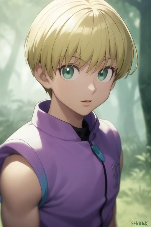 masterpiece, best quality, high quality, 1boy, solo, male focus, looking at viewer, upper body, <lora:shalnark:0.70>, shalnark