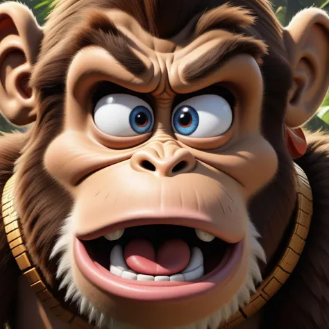 PEOPShockedFace, eyes popping out, shocked face, mouth open,
Donkey Kong,
masterpiece, high resolution, octance 4k, high detail,